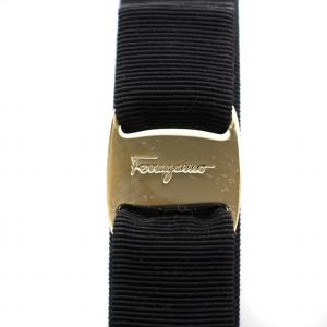 Salvatore Ferragamo ヴァラリボン バレッタ ヘアアクセサリー 黒 ブラック