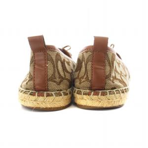 COACH カーソン エスパドリーユ シグネチャー スリッポン タッセル 7 24.0cm 茶 ブラウン FG3457