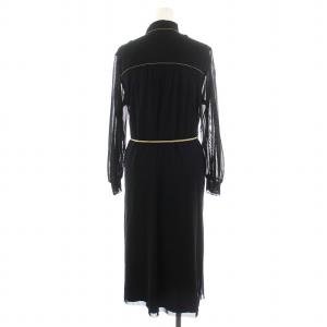 VIVIENNE TAM ワンピース ロング丈 長袖 シアー シースルー 38 M 黒 ブラック