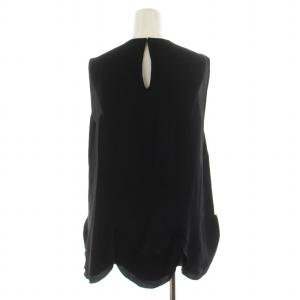PRADA シャツ ブラウス ノースリーブ シルク 絹 40 M 黒 ブラック