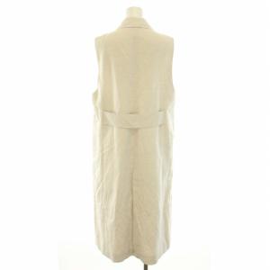 ANAYI 21SS ベスト ロングジレ アウター トッパー 麻 リネン混 38 M ナチュラル