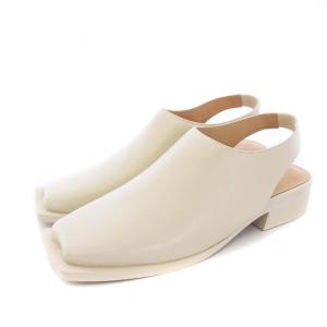 UNITED NUDE スクエアトゥ サンダル アンクルストラップ チャン