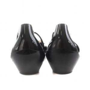 Salvatore Ferragamo サンダル ラウンドトゥ ラバー 7 24.5cm 黒 ブラック