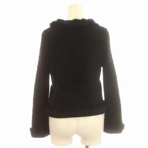 TO BE CHIC カーディガン ニット ジャケット 2 M 黒 ブラック