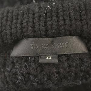 TO BE CHIC カーディガン ニット ジャケット 2 M 黒 ブラック