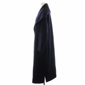 TOMORROWLAND 19AW ウールビーバービッグカラーロングコート アウター 36 S 紺 ネイビー