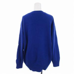 SHIPS プルオーバーニット クルーネック カシミヤ混 長袖 38 M 青 ブルー