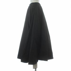 Plage 23SS タグ付き Memory Taffeta スカート ロング ミモレ フレア F 黒 ブラック 23060922102010