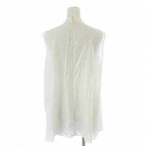 ANAYI 23SS タグ付き リネンライクビエラノースリーブボウタイブラウス シャツ 38 M 白 ホワイト