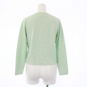 TOCCA 21SS ニットカーディガン 長袖 クルーネック フラワーモチーフ XS 緑 ミントグリーン