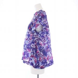 ISABEL MARANT ETOILE セットアップ 上下 ノースリーブブラウス ひざ丈スカート 総柄 34 36 S M 紫 パープル ピンク