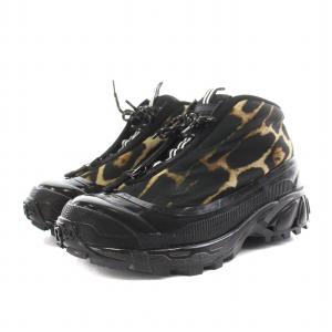 BURBERRY LONDON ENGLAND ARTHUR スニーカー レオパード ファブリック UK4 ブラック