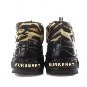 BURBERRY LONDON ENGLAND ARTHUR スニーカー レオパード ファブリック UK4 ブラック
