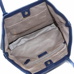 BALLY トートバッグ レザー バイカラー 紺 ネイビー ダークブラウン