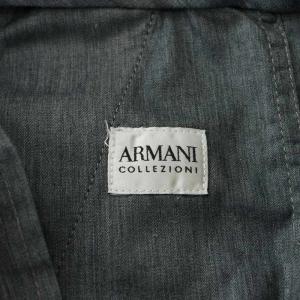 ARMANI COLLEZIONI パンツ スラックス ジッパーフライ センタータック 52/36 XL 黒 ブラック