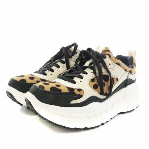 UGG australia チータープリント Cheetah Print スニーカー シューズ ヒョウ柄 レオパード ハラコ 23.5cm 茶 ブラウン