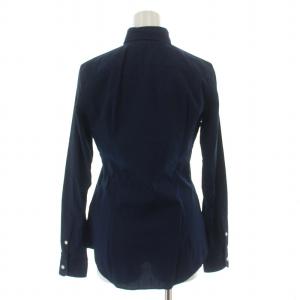 POLO RALPH LAUREN シャツ ブラウス ロゴ刺繍 長袖 4 M 紺 ネイビー