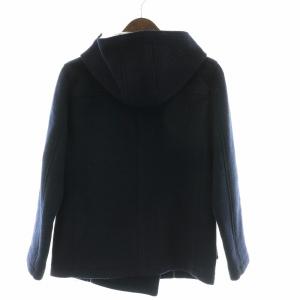 BEDWIN＆THE HEARTBREAKERS THE HEARTBREAKERS ZERO ダッフルコート フーディー アウター ショート 裏地チェック 紺 ネイビー