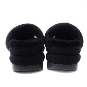 UGG australia MAXI SLIDE LOGO サンダル 厚底 ボア ファー シープスキン US6 23cm 黒 ブラック 1127067