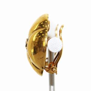 CHANEL マトラッセ イヤリング 両耳用 蝶バネ式 ココマーク GP ゴールドカラー