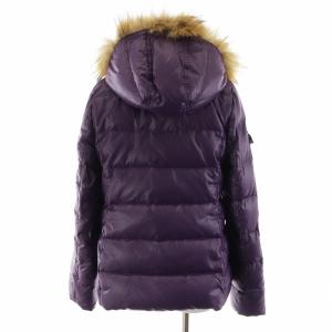 BURBERRY BLUE LABEL ダウンジャケット フード ファー アウター 40 M 紫 パープル