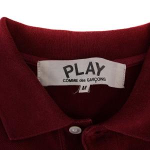 PLAY Comme des Garçons ポロシャツ 半袖 ハートワッペン M 赤 レッド AZ-T046