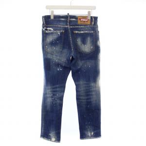 DSQUARED2 Boyfriend Jean デニムパンツ ジーンズ ペイント ダメージ加工 38 M 青 ブルー S72LB0106