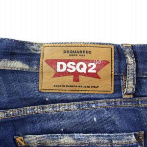 DSQUARED2 Boyfriend Jean デニムパンツ ジーンズ ペイント ダメージ加工 38 M 青 ブルー S72LB0106