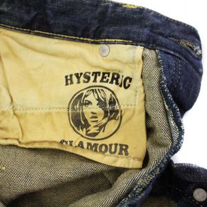 HYSTERIC GLAMOUR タグ付き デニムパンツ ジーンズ USED加工 ダメージ加工 スタッズ M インディゴ 0122AP12