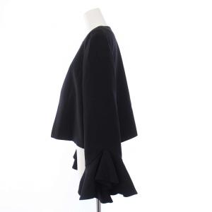 VALENTINO ノーカラージャケット ショート丈 フレアスリーブ 40 黒