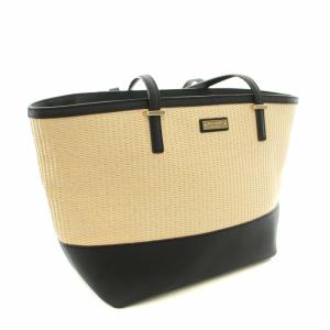 kate spade new york スモールハーモニー SMALL HARMONY トートバッグ コットン レザー ロゴプレート 保存袋付き