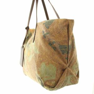 genten 15周年 トートバッグ ハンドバッグ キャンバス 総柄 カードケース カード入れ 茶 ブラウン