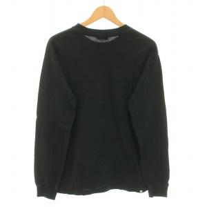 HYSTERIC GLAMOUR DOCTOR GIRL ドクターガール プリント リブ付Tシャツ ロンT カットソー 長袖 クルーネック ロゴ S 黒 ブラック