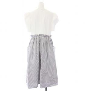 René 23SS ワンピース パワーショルダー 切替 34 ホワイト