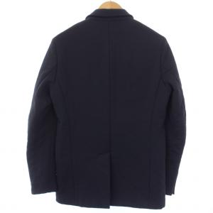FENDI テーラードジャケット ジップアップ チェック ナイロン 44 XS 紺 ネイビー FJ0538