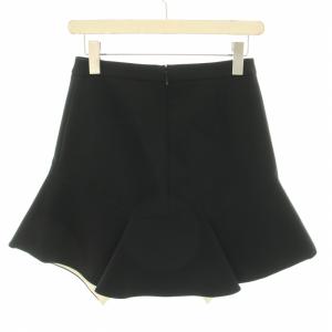 GIVENCHY スカート ミニ フレア 変形 アシンメトリー 34 XS 黒 ブラック
