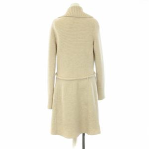 Ermanno Scervino カーディガン ニット ガウン ウール カシミヤ混 フリンジ 長袖 38 XXS-XS ベージュ