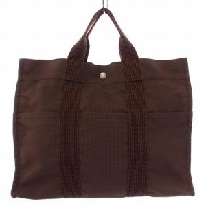 エールラインMM トートバッグ ハンドバッグ キャンバス 茶 ブラウン /BM OH