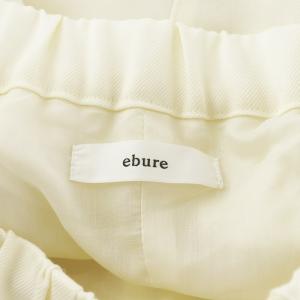 ebure 23AW フレアスカート ロング丈 ウール サイドライン 38 M 白 ホワイト /AN10