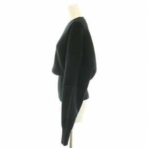 Acne Studios ニット セーター プルオーバー クルーネック 長袖 ドルマンスリーブ リブ ハイゲージ ウール混 XS 黒 ブラック