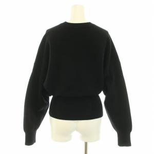 Acne Studios ニット セーター プルオーバー クルーネック 長袖 ドルマンスリーブ リブ ハイゲージ ウール混 XS 黒 ブラック