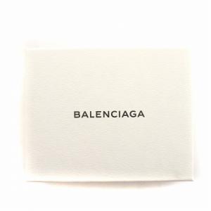 BALENCIAGA 391446 ペーパーミニウォレット 三つ折り レザー ミニ財布 黒 ブラック