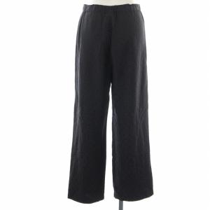 Spick&Span 22SS ドットジャガードイージーパンツ 水玉 ウエストゴム 38 M 黒 ブラック 22030200205120