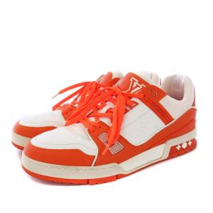 LOUIS VUITTON LVトレイナー スニーカー 9.5 ホワイト オレンジ 1A9VN0