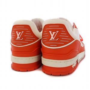LOUIS VUITTON LVトレイナー スニーカー 9.5 ホワイト オレンジ 1A9VN0