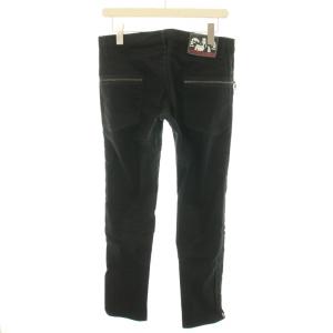 HYSTERIC GLAMOUR パンツ スキニー ボタンフライ ジップポケット M 黒 ブラック
