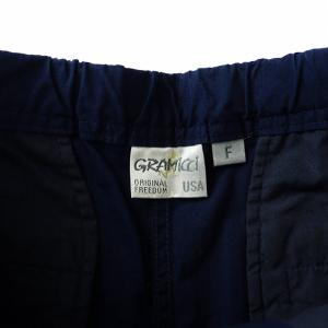GRAMiCCi WEATHER BAGGY PANTS ウェザーバギーパンツ ワイド タック ジップフライ ウェビングベルト コットン F