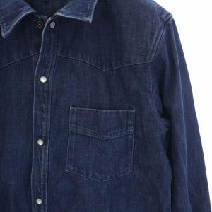 A.P.C. ウエスタンシャツ デニム 長袖 スナップボタン L 青 ブルー