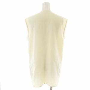 Plage リアム R'IAM 23SS Vネックノースリシャツ ブラウス フリンジ アイボリー 23050922604020