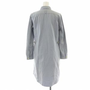 MHL. シャツワンピース ロング マキシ ロールアップ 長袖 1 S 青 ブルー